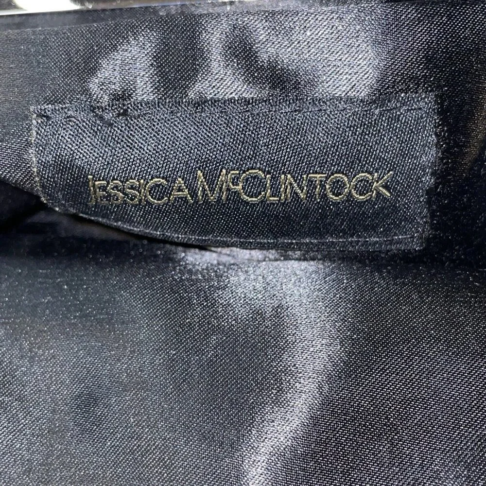 Jessica McClintock Bow Purse Black Metal Mesh Clutch Evening Bag W/ Strap‎ AL4